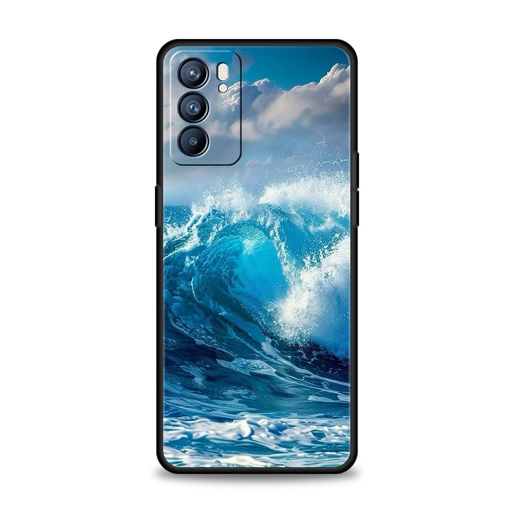 Blue Sea Ocean Waves Phone Case For Oppo Reno13 Reno12 Reno11 F Reno10 Pro A54 5G Find X5 A53 A9 A57 A78 4G A79 A80 A98 Cover