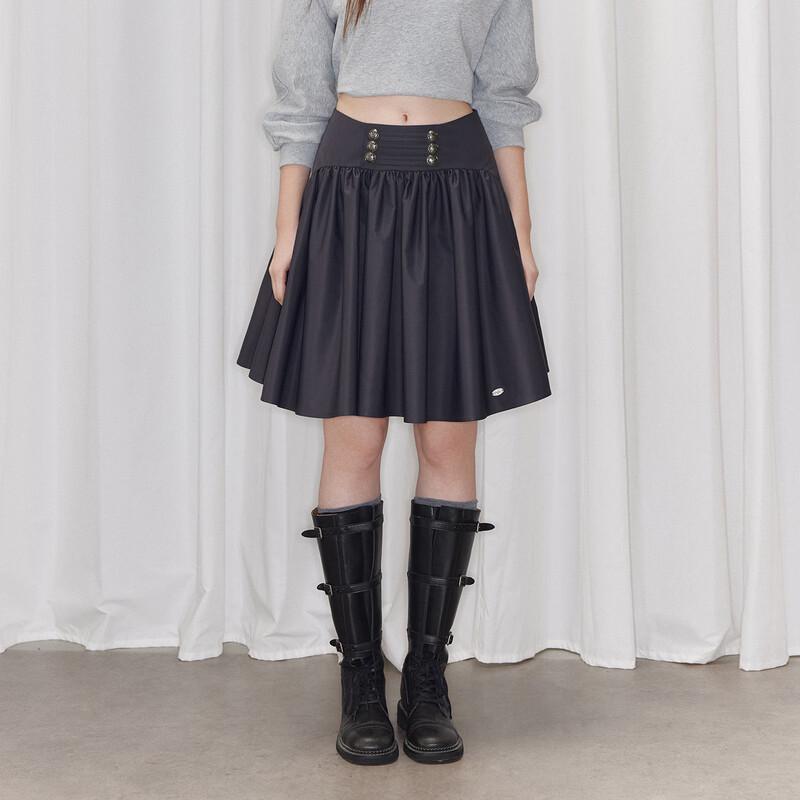 unifree Palace Style Double-Breasted High-Waist Skirt