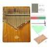 Hluru Professiona 21 Key Walnut Kalimba 17 Key Resonator Thumb Piano Rosewood Finger Piano Glossy Box Mbira for Beginner