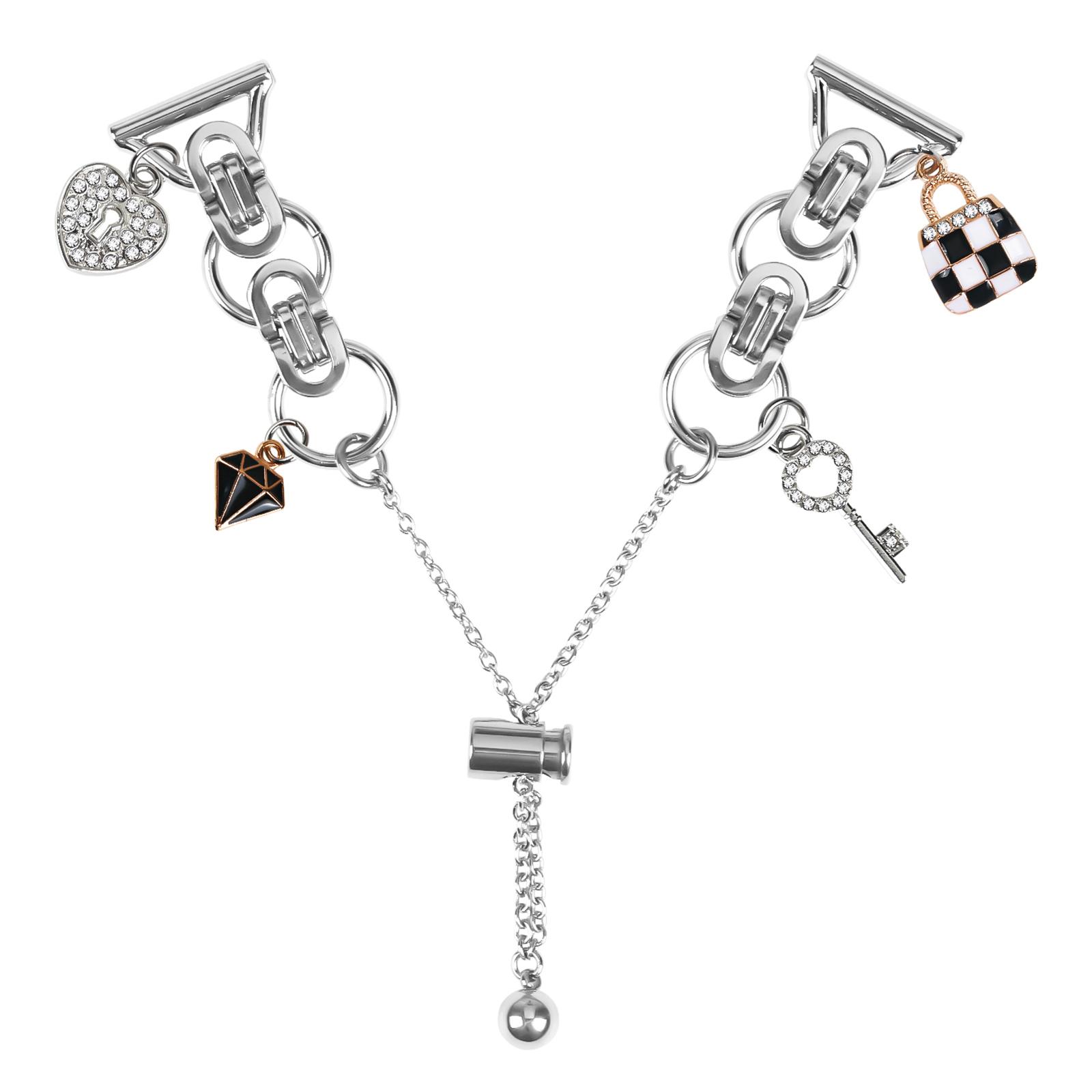 

For Huawei Watch GT 2 42mm Silver Watch Band Adjustable Single Chain Style Metal Alloy Strap A