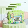 Mini Retro Recorder Keychain Creative Cartoon Tape-shaped Schoolbag Pendant
