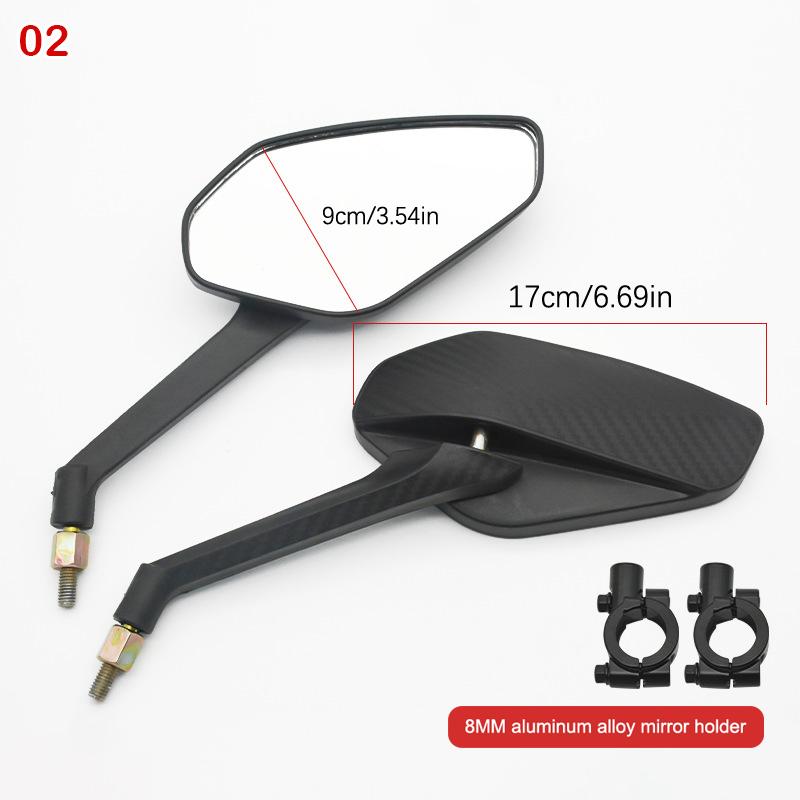 1 Pair Anti-Fall Round Motorcycle Side Rearview Mirrors For For Mountain Road Bike Motorcycle Bike Rear View Mirror Holder