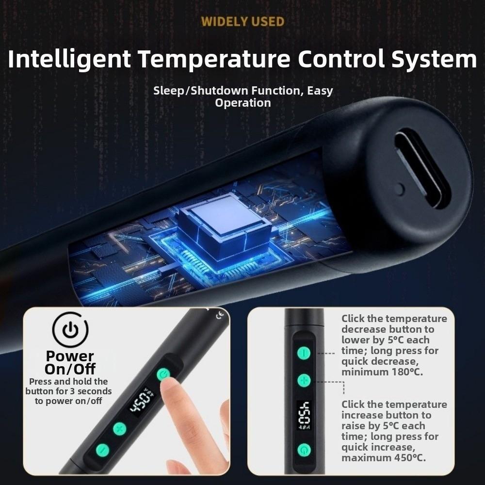 Speed Heating Electric Iron Solder Adjustable Temperature Welding Tool Kit Pen Electronics Repair