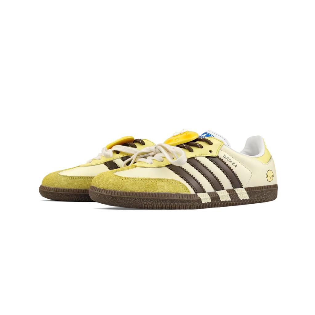 Adidas Originals SAMBA OG BNK Egg Yolk Dog Textile, Synthetic Leather Low top Skateboard Shoes Unisex B75806(Team40-)
