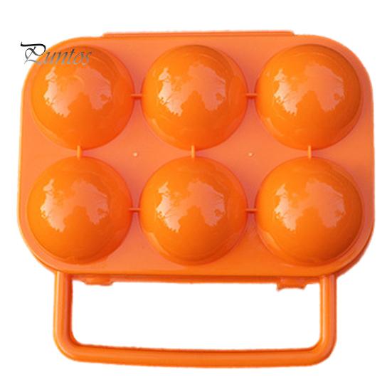 

Держатель для яиц, органайзер для хранения, большая вместимость, 6 отделений, дизайн, пищевой, многоразовый, противоударный, контейнер для яиц оранжевый