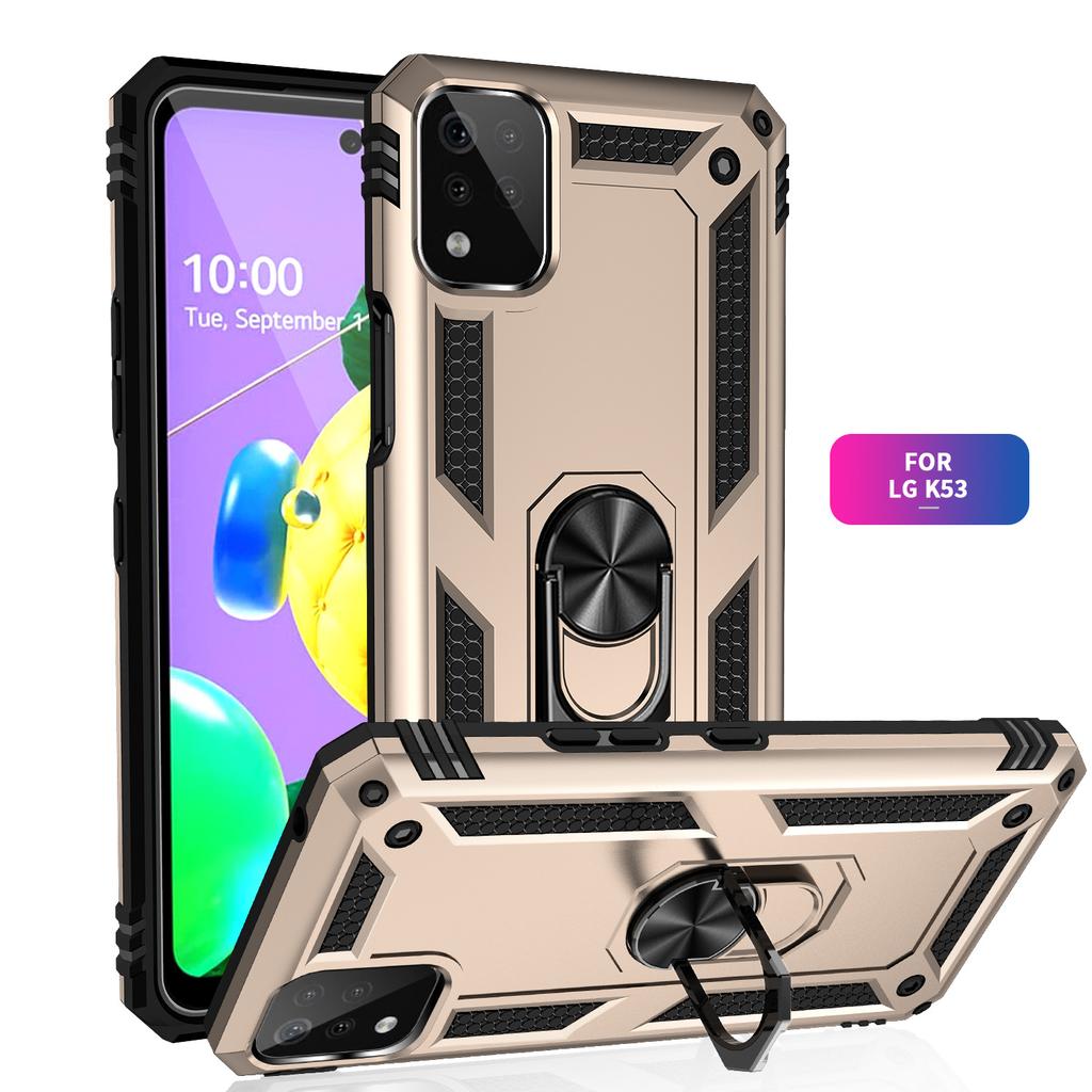 For LG K22/K32/ K22 Plus Mobile Phone Case, Anti-fall and Wear-resistant 360 Rotating Stand Magnetic Phone Case