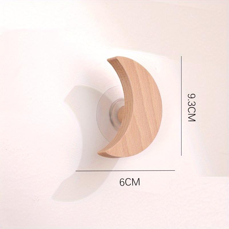 1pcs Wooden Hooks Cute Room Decor Hook Wall Keychain Coat Hook Home Door Wood Hook Hanger Kitchen Accessories Gadget