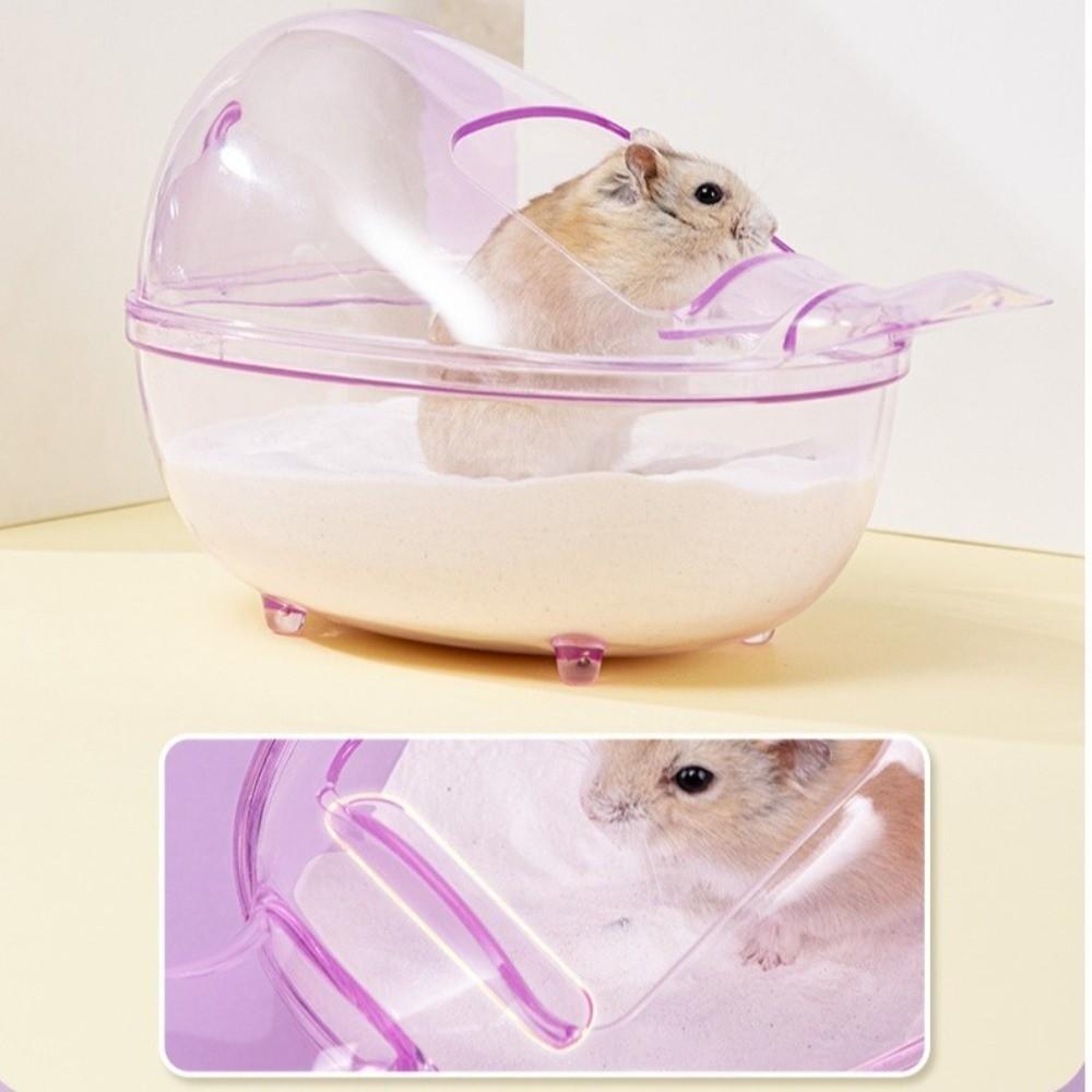 Transparent View Hamster Bathtub Large Space Hamster Sand Bathroom  for Hamster Squirrel Gerbille