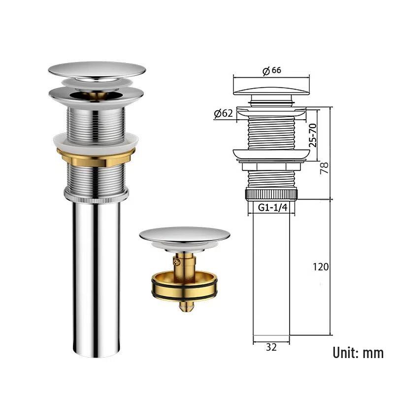 Universal Brass Basin Pop-up Drain Stopper