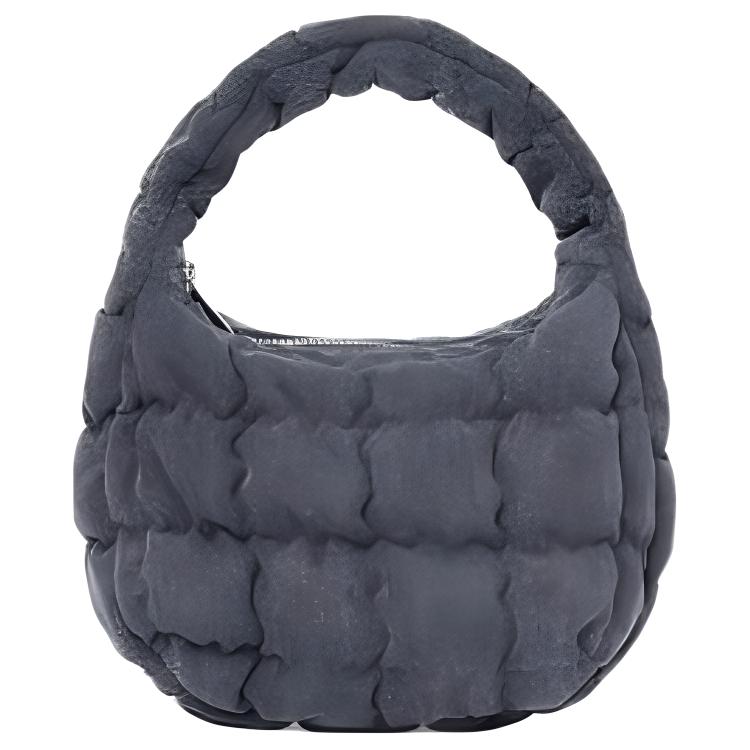 COS Fashion Minimalist Zipper Closure Cotton Cloud Bag Tote Women bags Dark-Gray 1171064036 Dark Gray