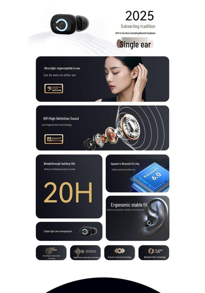 2026 Bluetooth Car Earbuds: True Wireless, High-Quality Sound for Music, Audiobooks, Gaming
