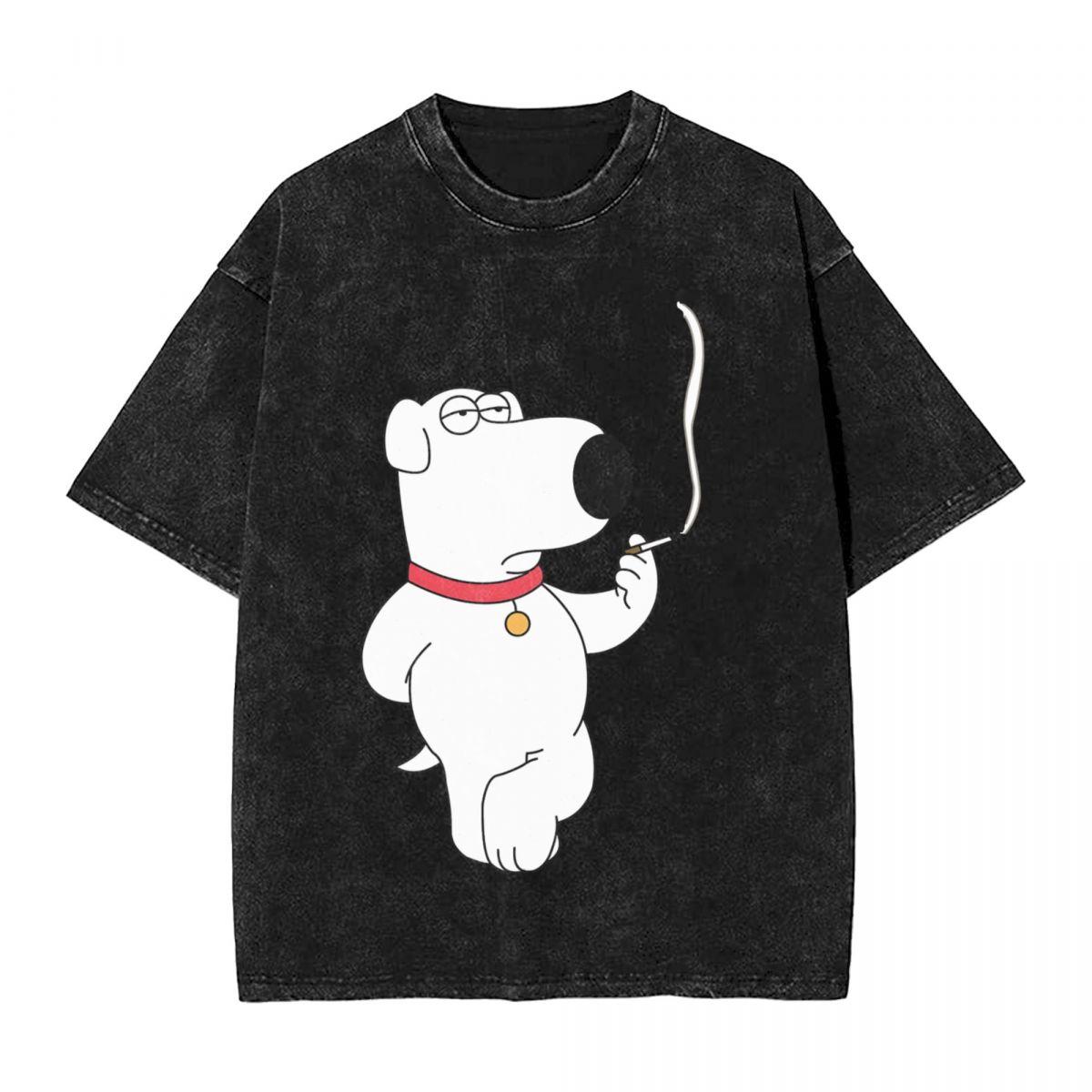 

Harajuku Cotton Oversized TshirtMen Short Sleeve TeesThe Family A Guy Summer Loose Washed Tops TShirt S