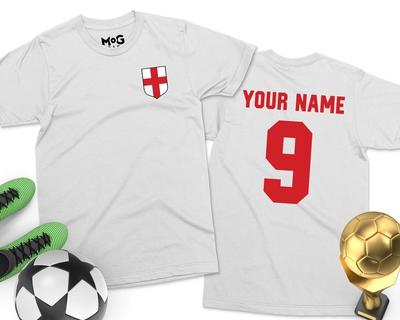 Gepersonaliseerd Engeland Vlag Premier League Voetbal T-shirt Custom Naam Nummer Kit