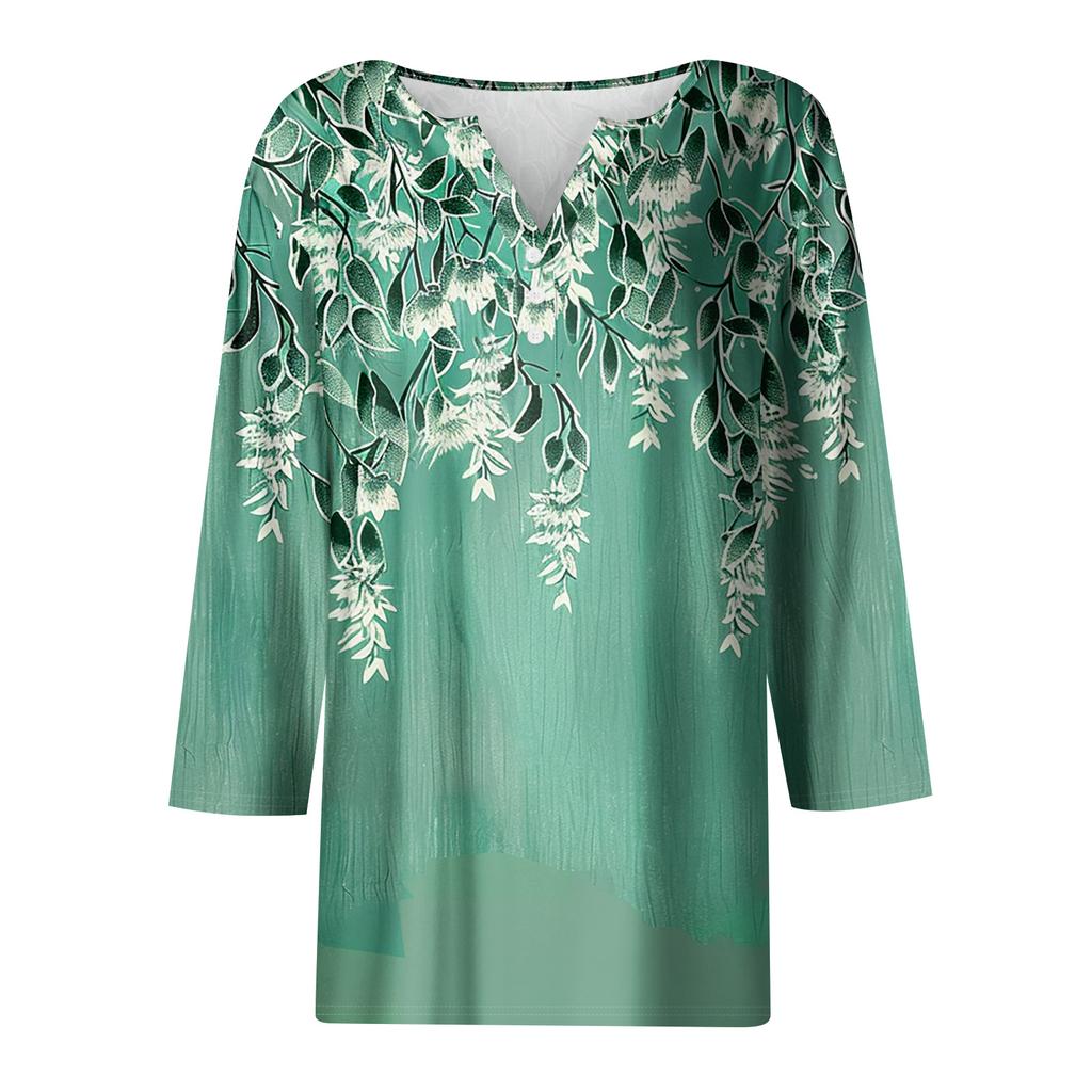 Women's 3/4 Sleeve Shirts Graphic Tees Shirts Casual Basic Tops Pullovers