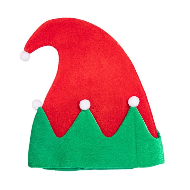 Weihnachts Mützen Hut Weihnachtsmann Kobold Elfenhut Kinderhut für Herbst Winter red