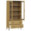 Vidaxl Oslo Shelf, Metal Legs, Brown, 85X35X172.5 Cm, Wood