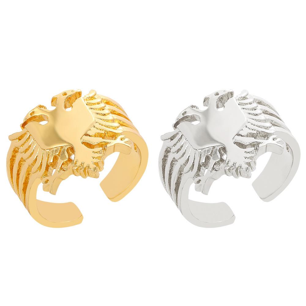 New Fashion Albanian Eagle Ring Two Color Ring Fashion