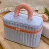 Square Simple Contrast Color Nylon Women Cosmetic Bag Storage Bag Travel Toiletry Bag Makeup Case