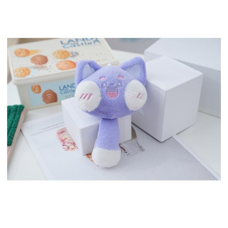 Adorable Dudu Cat Plush Keychain Soft And Cuddly Stuffed Animal Toy фиолетовый