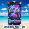 Adventure Journey Theme Beach Towel Personalized Custom Name & Text Soft Quick Dry Beach Towel for Swimming Travel