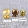 Brass Round Cabinet Knob Single Hole Solid Drawer Pull Matte Antique Bronze Multi Size Knob For Furniture Wardrobe Cupboard