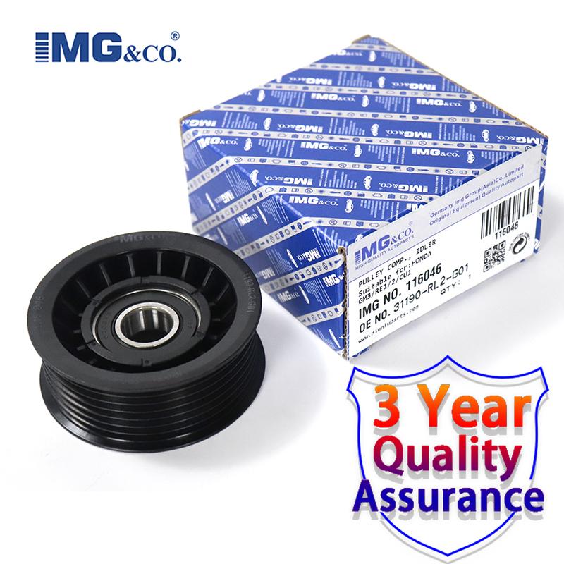 IMG Tensioner Pulley For Honda CRV  2.0L City 1.8 ACCORD 2.0L CIVIC 1.6L FR-V 1.8L 2007-2015 OEM# 31190-RL2-G01 31190-RNA-003