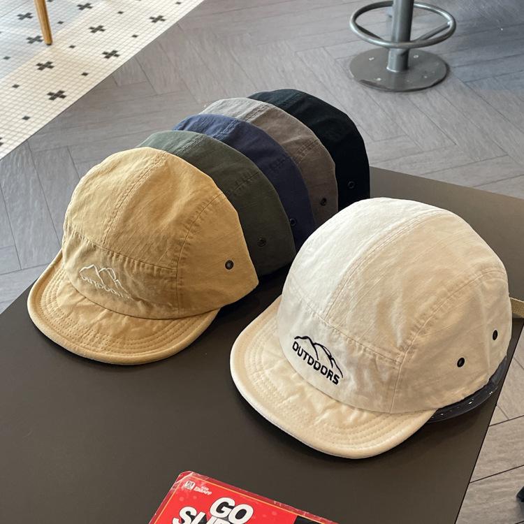 High-Quality Unisex Five-Panel Short-Brim Baseball Cap - Japanese Style, Street Sun Hat