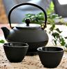 CAST IRON CUPS 6x CUPS CAST IRON TEA SET BLACK ENAMEL 100ML