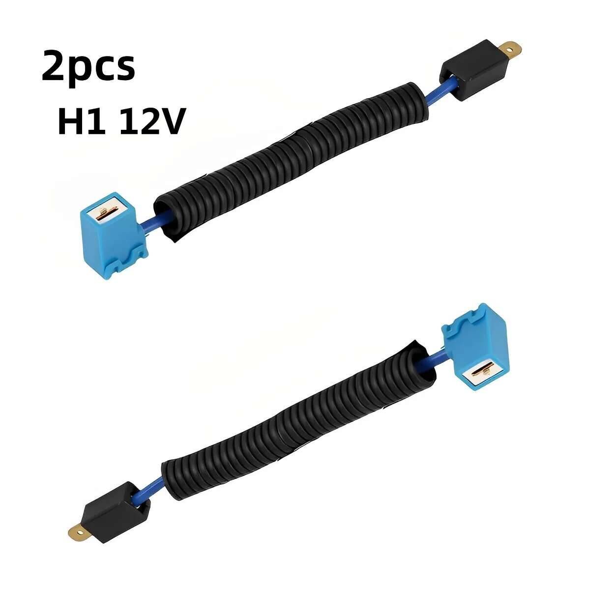 2Pcs H1 H4 H7 12V Right Angle Car Light Bulb Extension Socket Holder Adapter Wiring Harness Connector For Taillight Headlight 2pcs H1 12V