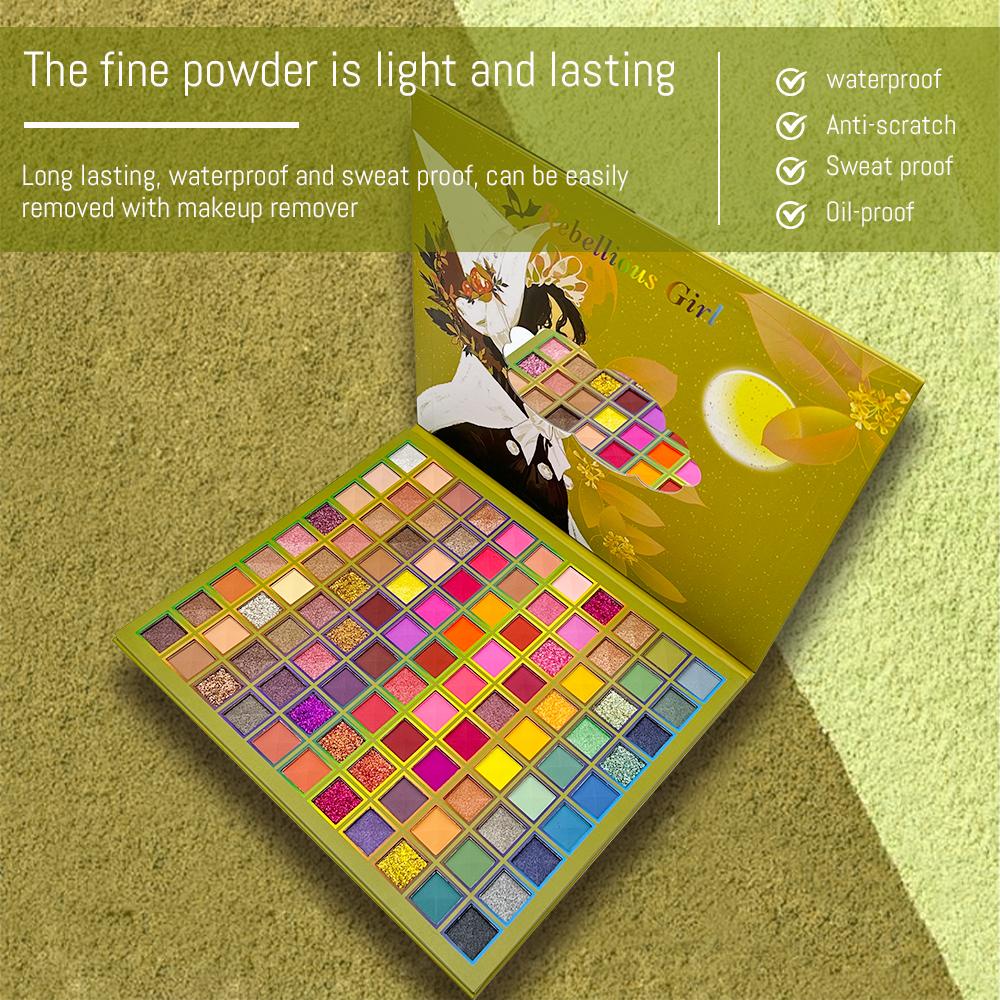 99 Color Rainbow Eye Makeup Plate Professional Matte Flash Plate Durable Eye Shadow Plate Suitable for Gifts to Women Cosmetics