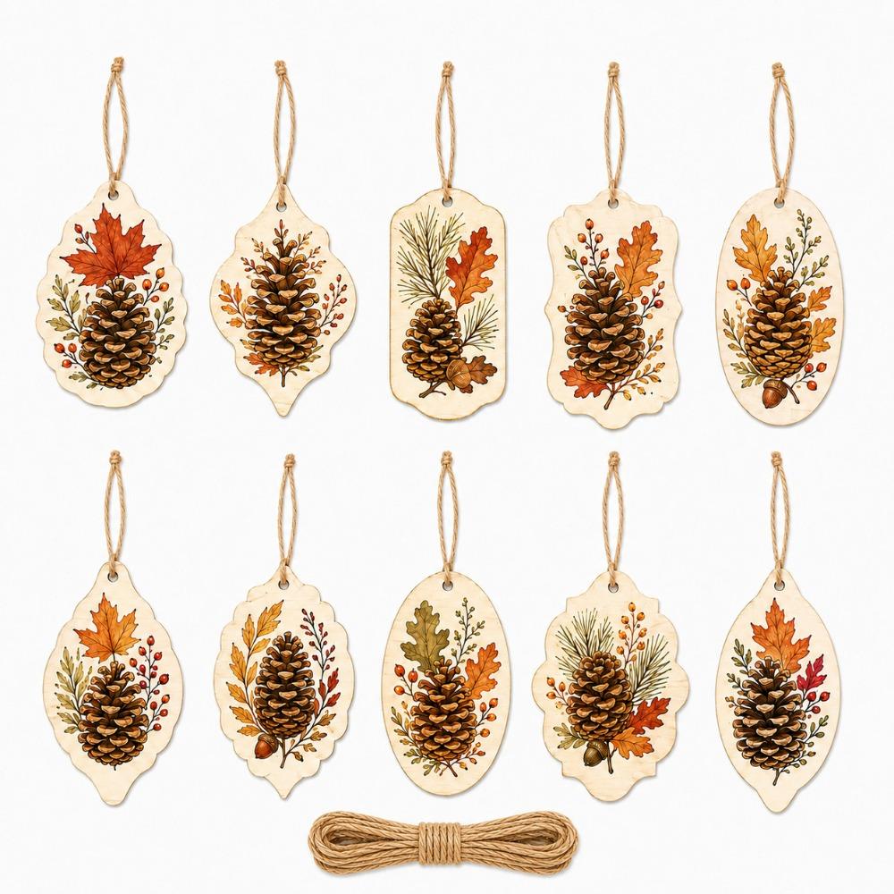 Multicolor Christmas Hanging Garland Leaves Nut Squirrel Wall Decoration Fall Winter Season