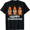 3 Gnomos Nórdicos Feliz Dia de Ação de Graças Gnomies Camiseta Masculina Feminina Infantil