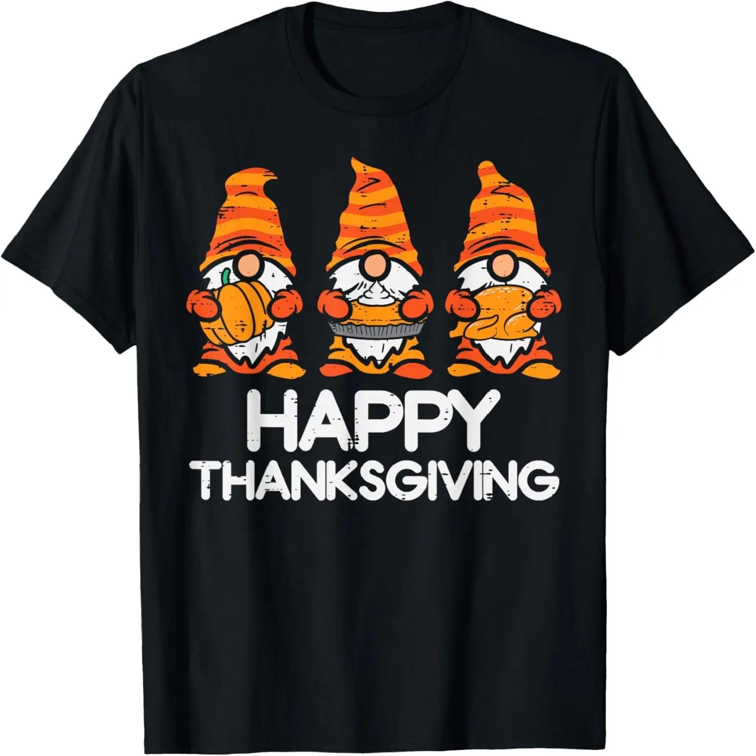 3 Nordic Gnomes Happy Thanksgiving Gnomies Men Women Kids T-Shirt S