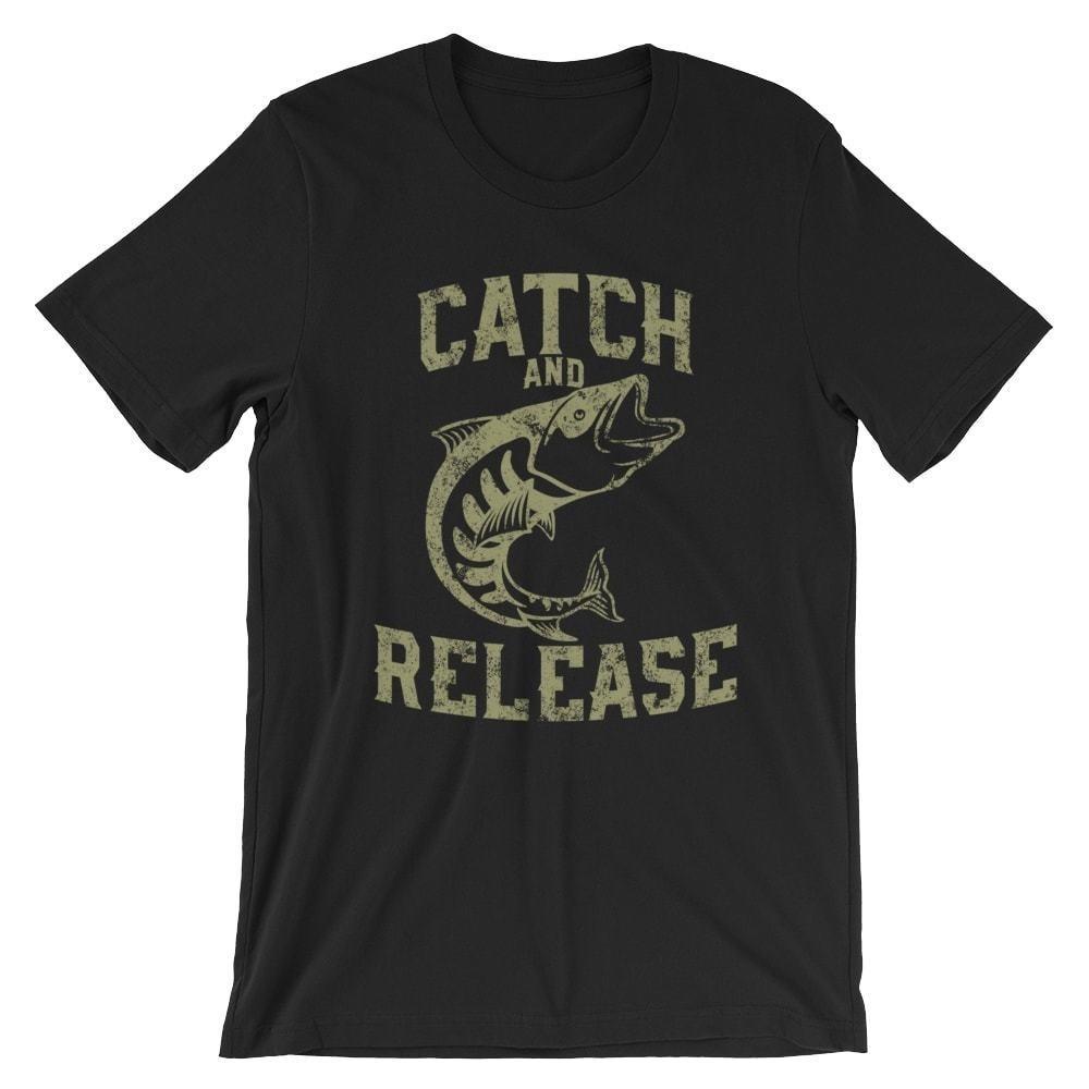 

Catch And Release T-Shirt. Fishing Fisherman 100% Cotton Premium Tee NEW 2XL