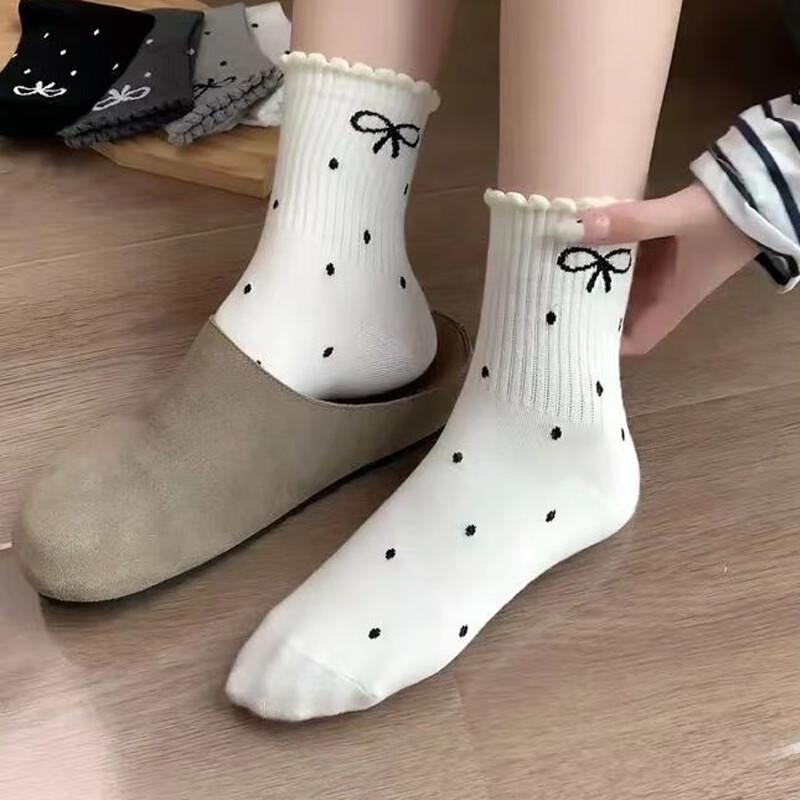 LCsanyp Women s Japanese Mid-Calf Scrunch Socks
