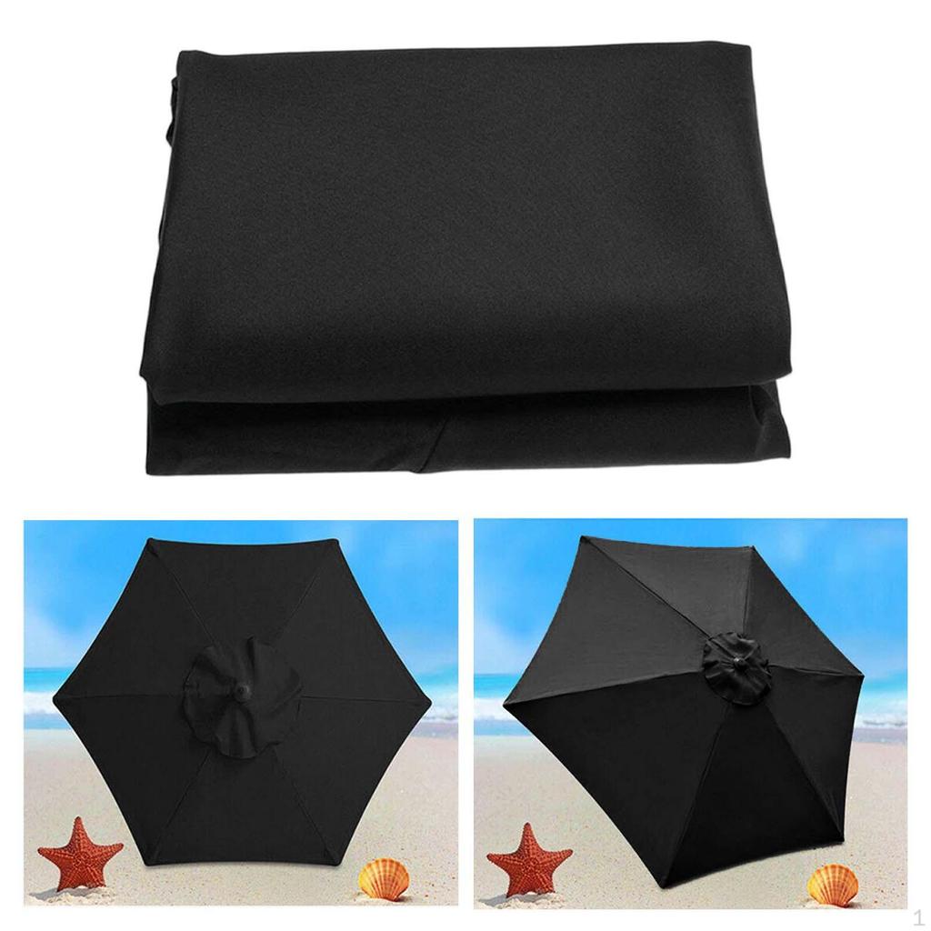 Hexagonal Canopy Replacement for Outdoor Umbrella 6 Ribs/8 Ribs Beach Lawn