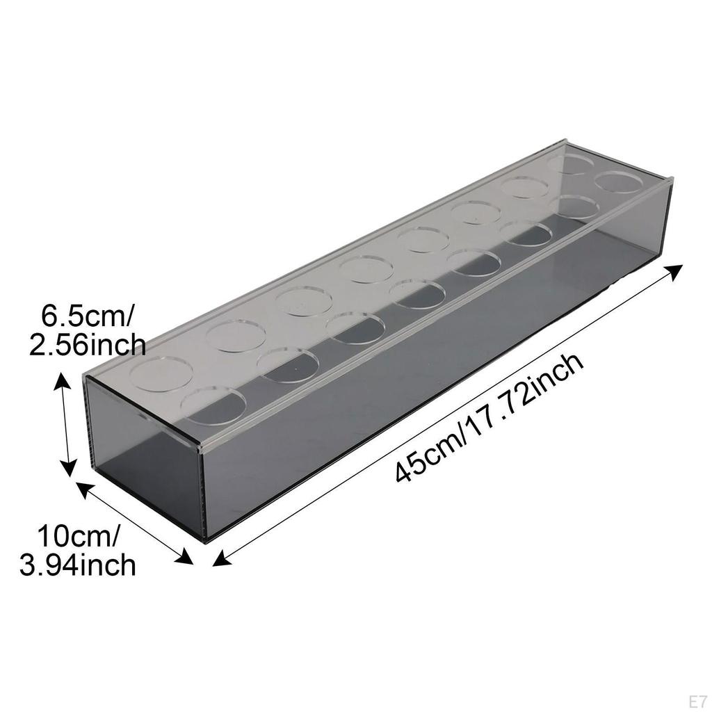 Acrylic Rectangle Flower Vase Bud Container Floral Arrangement Decoration Flute for