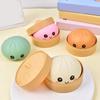 New Cute Emoji Bun Squishy Stress Relief Toy Creative Cartoon Simulation Colorful Steamed Bun Stress Ball Mystery Blind Box