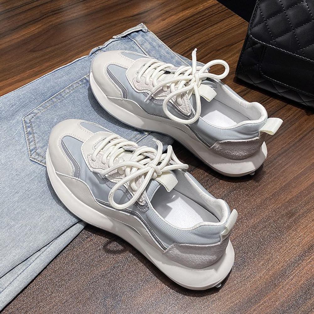 Damesneakers Nye Pustende Mesh Vaffel Smal Midje Forrest Gump Sko Pappa Sko Fitness Løping Fritidssportssko