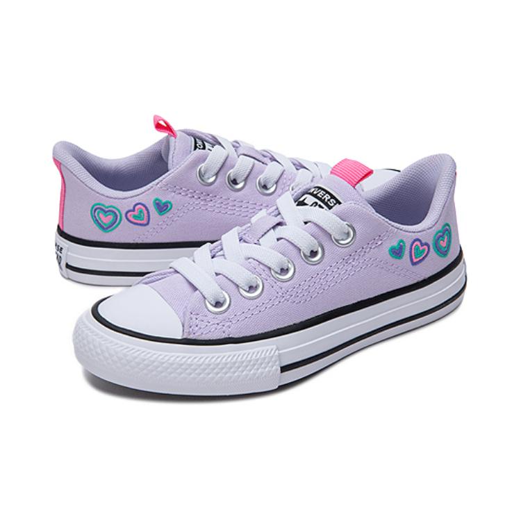 Converse Comfortable Versatile Low-Top Canvas Shoes Kids sneaker Purple A10394C