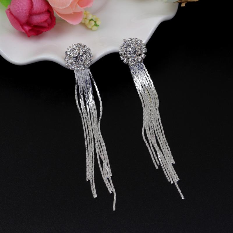 Koreanischer Stil 925 Silber Schmetterling & Quaste Ohrringe mit Zirkonia, Strass und Perlen Akzenten für Herbst/Winter.