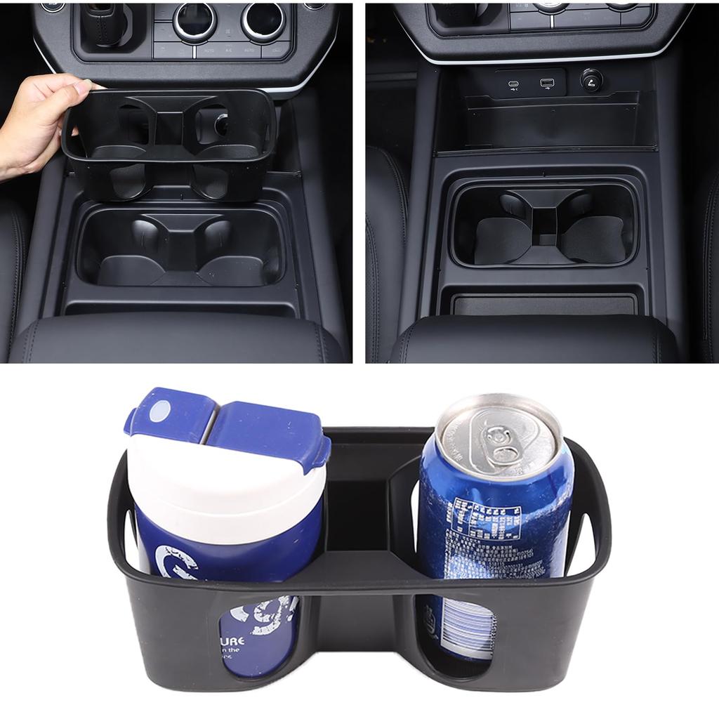 Sauicemy Auto Becher Getränkebecher Einsatz Organizer Mittelkonsole Autozubehör für Land Rover Defender 90 110 Becherhalter Schutz TPE Halter, Halter,