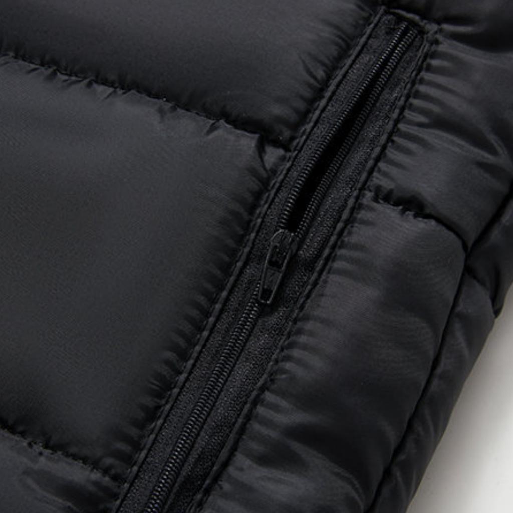 Men's Casual Solid-color Stand-up Collar Cotton-padded Jacket, Sleeveless Light And Warm Cotton-padded Jacket