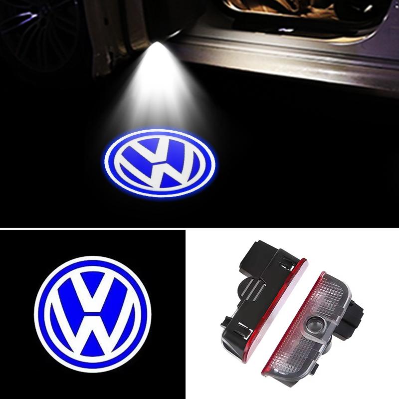 BFPQY1 2 For VW Touareg GTI MK6 Golf 5 6 7 Passat B6 B7 B8 B9 Jetta MK7 R LED Car Door Projector Welcome Ghost Shadow Light Accessories