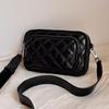 New Model Chevr Small Square Bag Multi-layer Silver Shoulder Bag Cross-body Bag Multi-layer Pocket Small Mobile Phe Bag