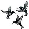 Hollow Hummingbird Shaped Wall Decor Metal Crafts Iron Carving Wall Decoration