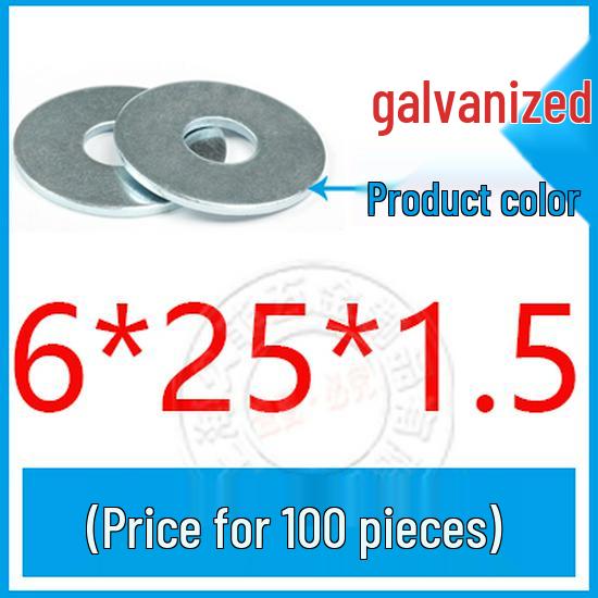 GB96-85 Carbon Steel Galvanized Thickened Oversized Flat Washer, Sizes M3-M20