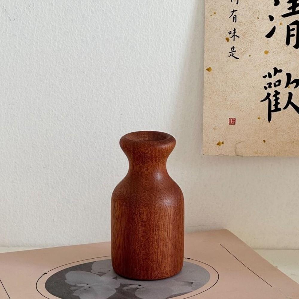 Minimalism Flowerpot Floral Arrangement Tabletop Decor Simple Wooden Vase  Office Desk