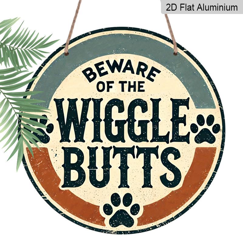 

Decorative Signs & Plaques1pc Beware of Twisting Butts Humorous Aluminum Sign - Rustic Vintage Wall Art, 7.87x7.87 Inch, Teal & White with Paw 1pc