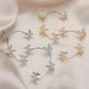 Kpop Shiny Zircon Butterfly Earcuff For Women Without Piercing Earrings 2026 Fashion Ear Clip Earrings Bride Wedding Jewelry